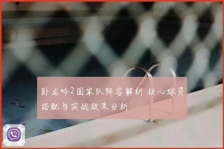 卧龙吟2国家队阵容解析 核心球员搭配与实战效果分析